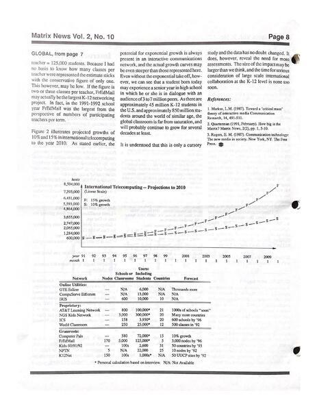 Global end with projections and table