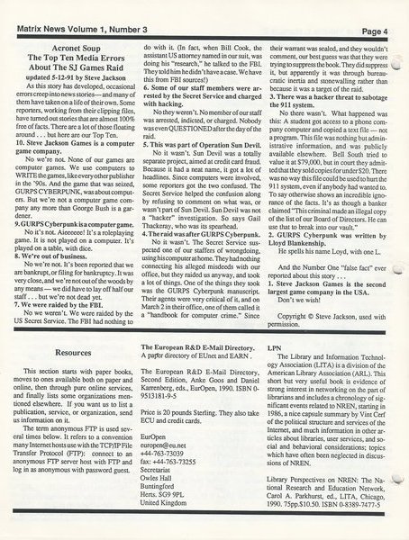 The Top Ten Media Errors About the SJ Games Raid updated 5-12-91, by Steve Jackson
